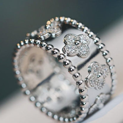 Clover Diamond Cut Ring