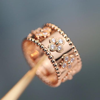 Clover Diamond Cut Ring