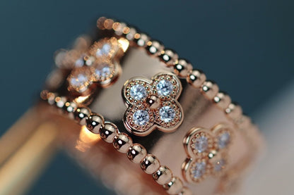 Clover Diamond Cut Ring