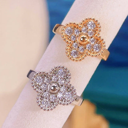 Clover Diamond cut Ring