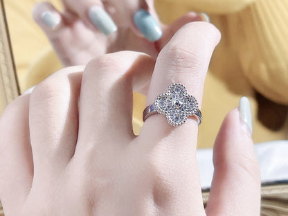 Clover Diamond cut Ring