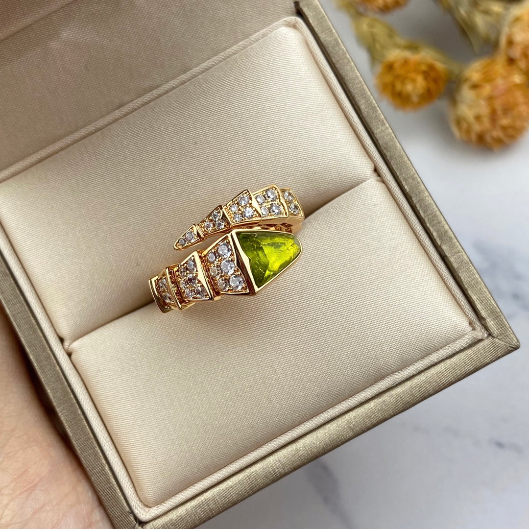 Serpenti Green Headed Ring