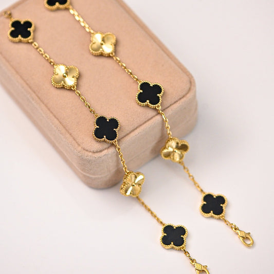 Clover Black & Gold Bracelet