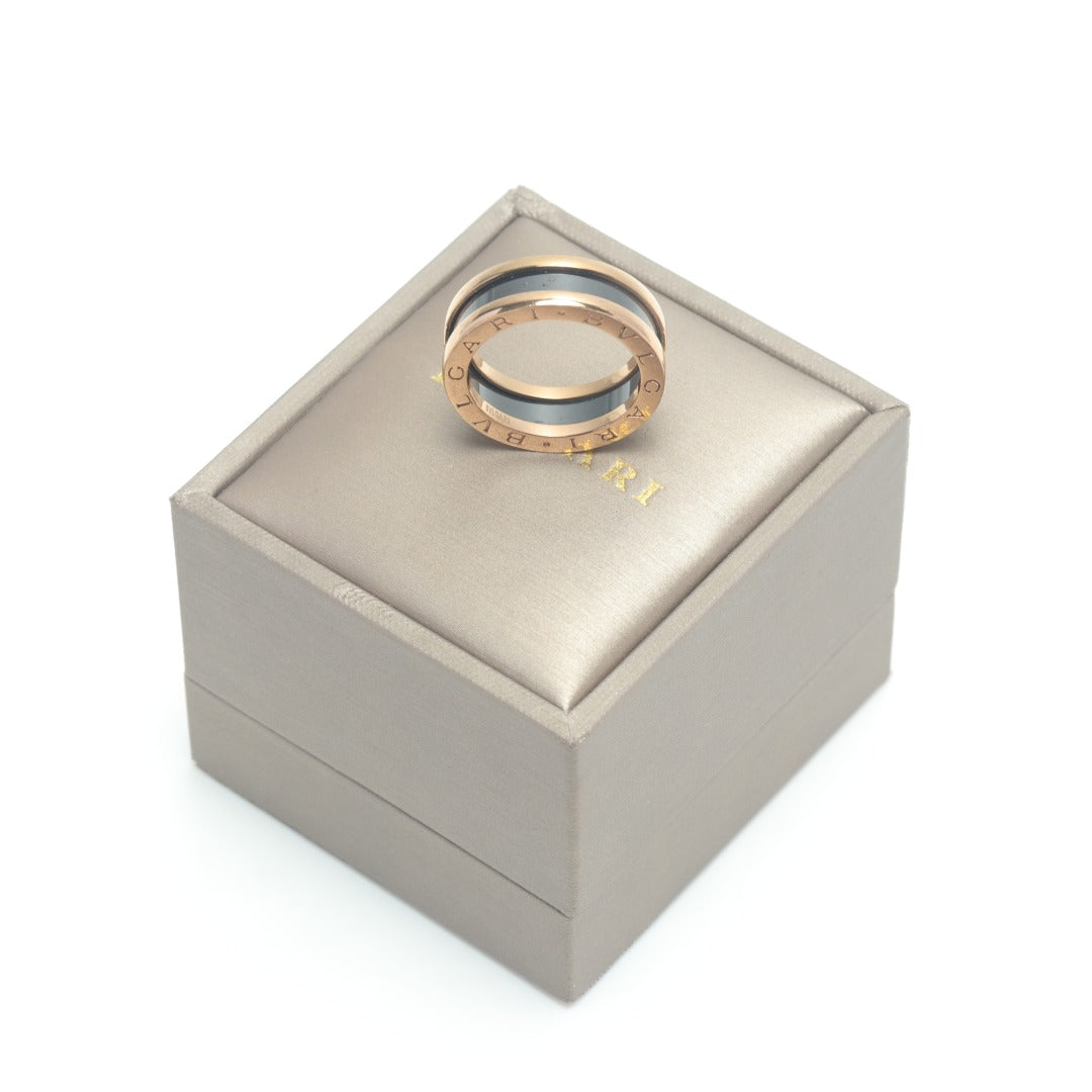 Zero One Two Band Gold Ring