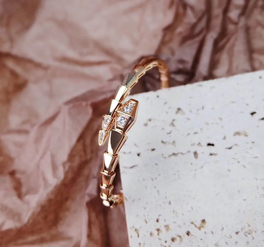 Snake Diamond Cut Bracelet