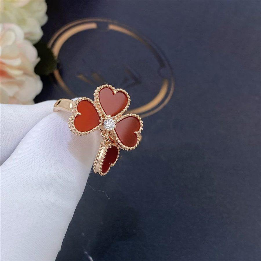 Clover Carnelian Ring