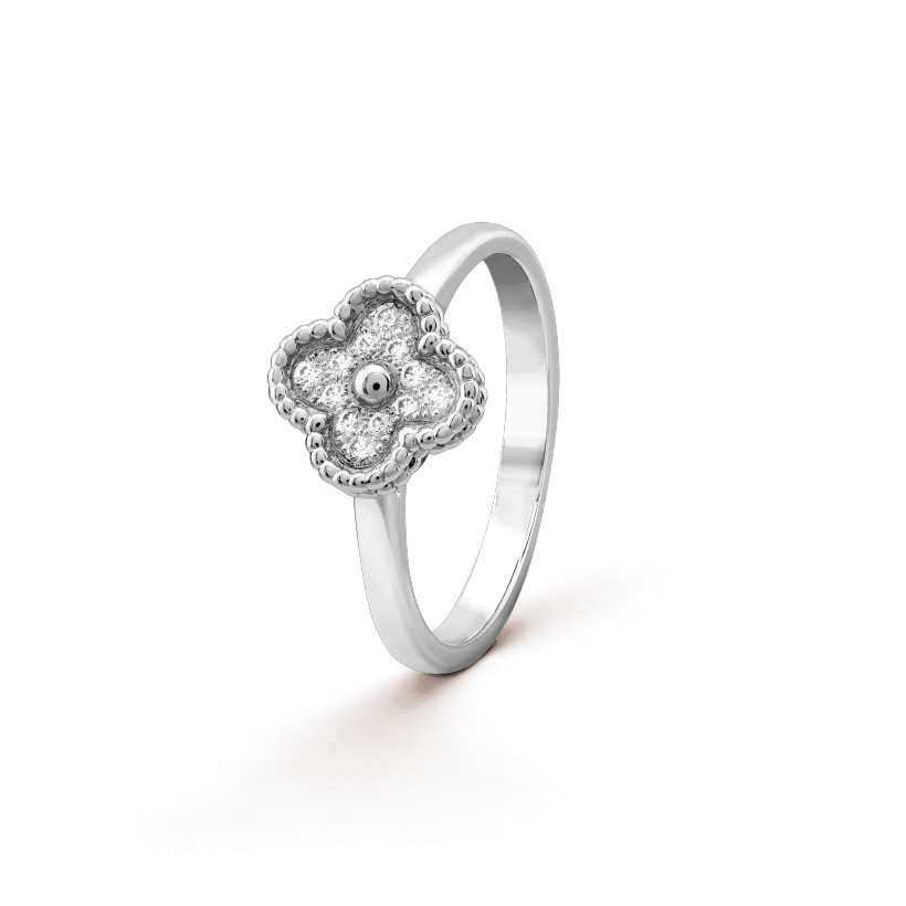 Clover Diamond cut Ring