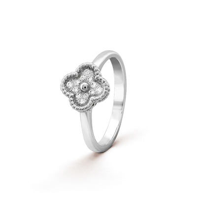 Clover Diamond cut Ring