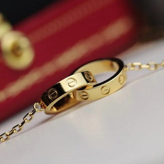 Love Necklace Double Ring