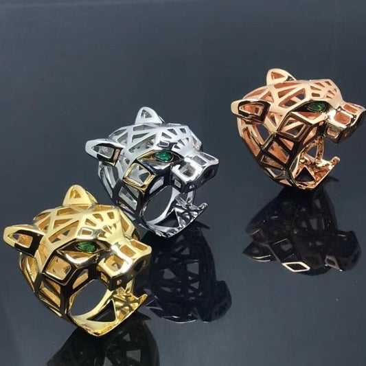 Leopard Head Rings