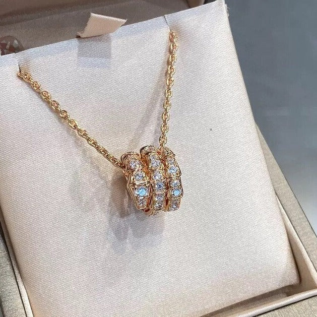 Diamond Cut Snake Necklace